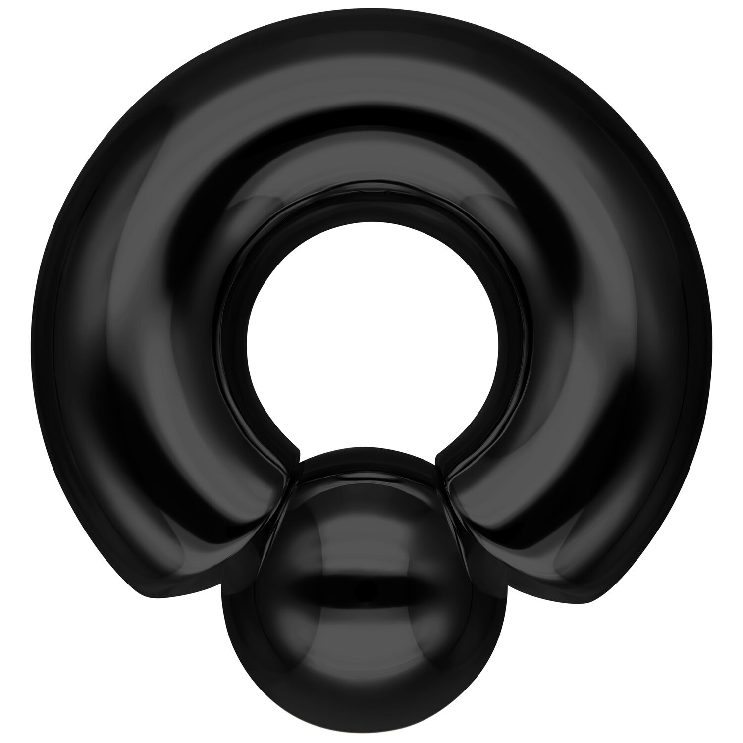 Monster Screw In Ring noir 12mm Monster Screw In Ring noir avec 12mm d'épaisseur sur fond blanc