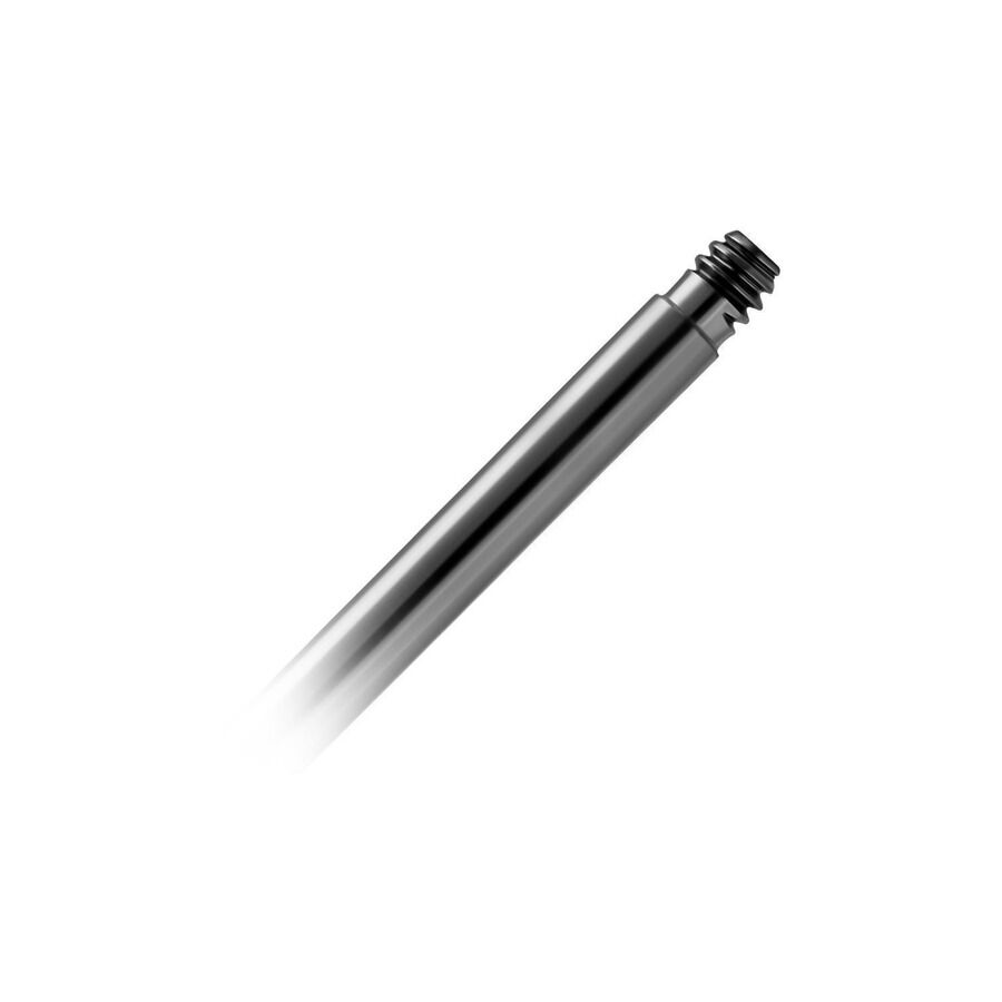 Barre Standard Noire 1,6 mm x 42 mm Barre métallique noire, 1,6 mm d'épaisseur, 42 mm de longueur, sur fond blanc
