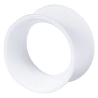 Kaos Softwear Skin Tunnel 5,0 mm Blanc Tunnel en silicone blanc Kaos Softwear, taille 5,0 mm, sur fond blanc