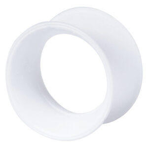Tunnel en silicone blanc Kaos Softwear, taille 5,0 mm, sur fond blanc