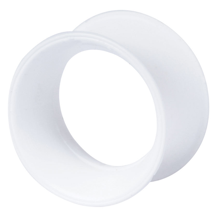 Kaos Softwear Skin Tunnel 5,0 mm Blanc Tunnel en silicone blanc Kaos Softwear, taille 5,0 mm, sur fond blanc