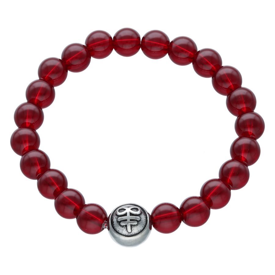 Bloody Leviathan Knot bracelet rouge Bracelet Bloody Leviathan Knot rouge en simili cuir sur fond blanc