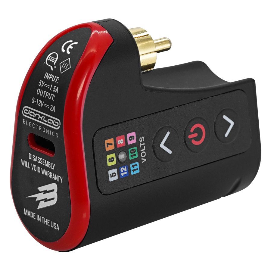 Fk Irons Lightning Bolt alimentation électrique noir/rouge Alimentation électrique Fk Irons Lightning Bolt noire et rouge en aluminium, vue latérale