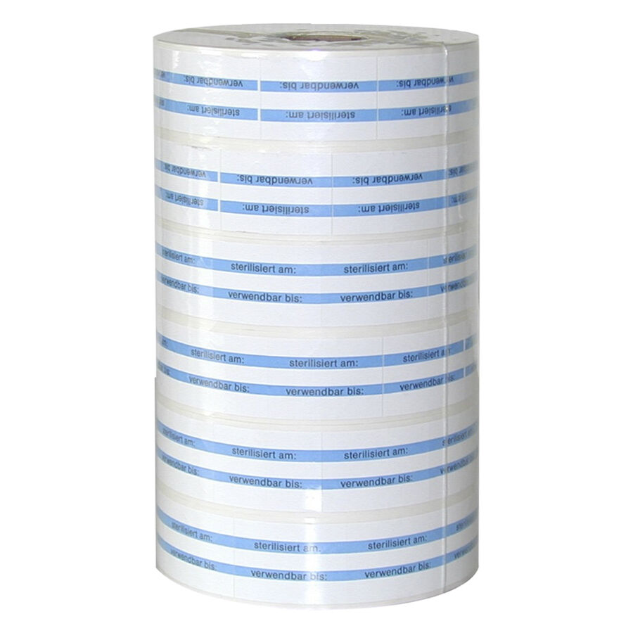 Rouleaux de rechange MELAdoc® 6 pour stérilisation Rouleaux de rechange MELAdoc® 6 blanc et bleu sur fond blanc