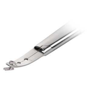 Embouts DA interchangeables en argent brillant en acier inoxydable sur fond blanc