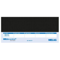 MELAcontrol Seal Check VE100 sur fond blanc MELAcontrol Seal Check VE100 avec design noir et bleu sur fond blanc