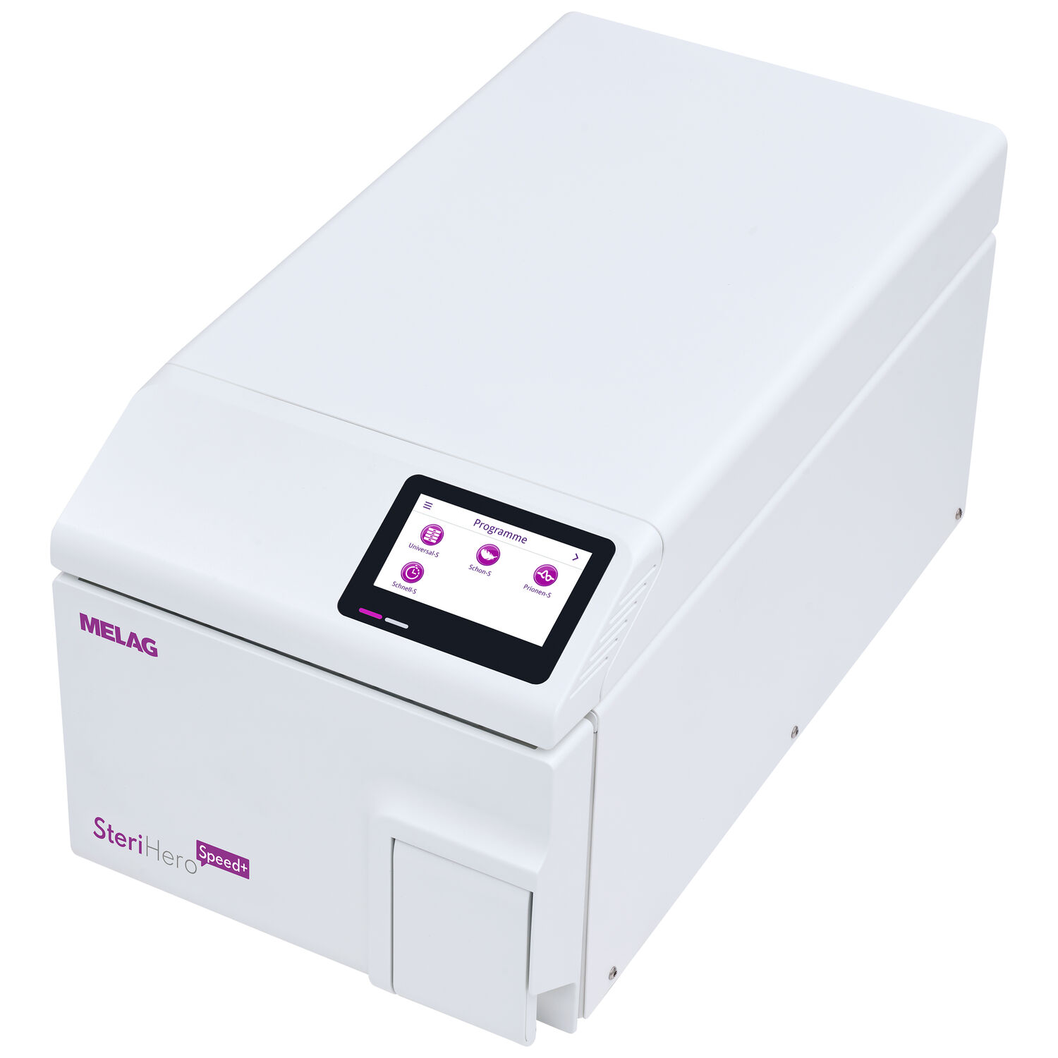SteriHero Speed+ Melag Stérilisateur Stérilisateur blanc SteriHero Speed+ de Melag sur fond blanc