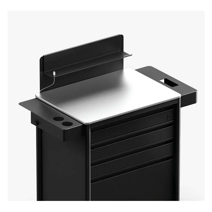 Meta Tattoo Workstation Ultimate 2.0 Noir Workstation de tatouage noire en aluminium avec espace de rangement