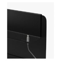 Station de travail pour tatouage en aluminium noir Station de travail pour tatouage en aluminium noir avec support de câble