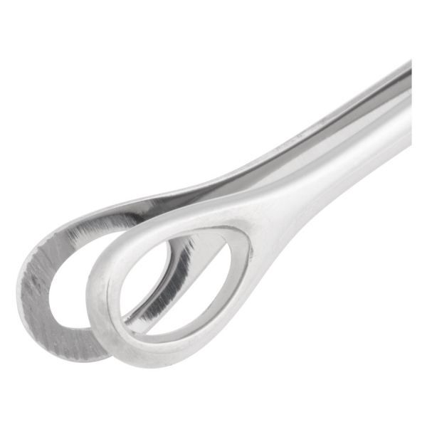 Micro éponge pour outils de piercing Gros plan de deux micro-éponges métalliques sur fond blanc