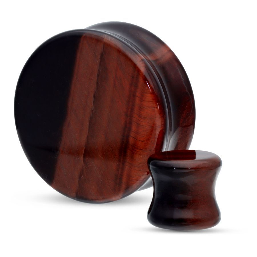 Wildcat Plug en pierre brun-rouge Plug rond en pierre brun-rouge sur fond blanc
