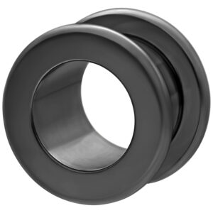 Tunnel noir en acier chirurgical 316L, sur fond blanc