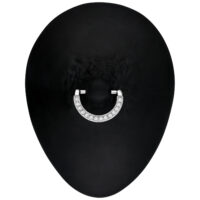 Clicker de téton argenté avec cristaux Clicker de téton argenté avec cristaux scintillants sur fond noir