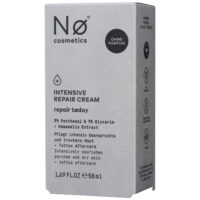 Nø Cosmetics Crème Réparatrice Intensive 50ml Boîte Boîte grise de la Crème Réparatrice Intensive Nø Cosmetics 50ml avec détails du texte
