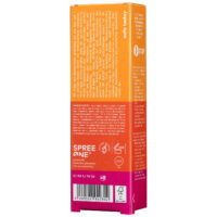 No Cosmetics Glowy Sunfluid SPF50 50ml emballage Emballage coloré du No Cosmetics Glowy Sunfluid SPF50, 50ml, debout sur fond blanc