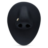 Clou de nez en or 18K avec fleur en cristal Clou de nez doré avec fleur cristalline sur fond noir