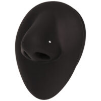 Clou de nez noir avec cristal Clou de nez noir avec cristal clair sur fond blanc