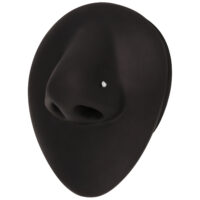 Clou de nez noir avec cristal Clou de nez avec cristal clair en forme de nez noir sur fond blanc