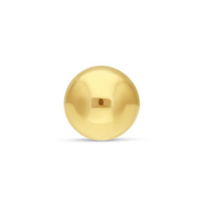 Embout boule en or 750 sur fond blanc