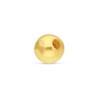 Embout en or 18k pour filetage externe Embout en or 18k avec filetage interne sur fond blanc