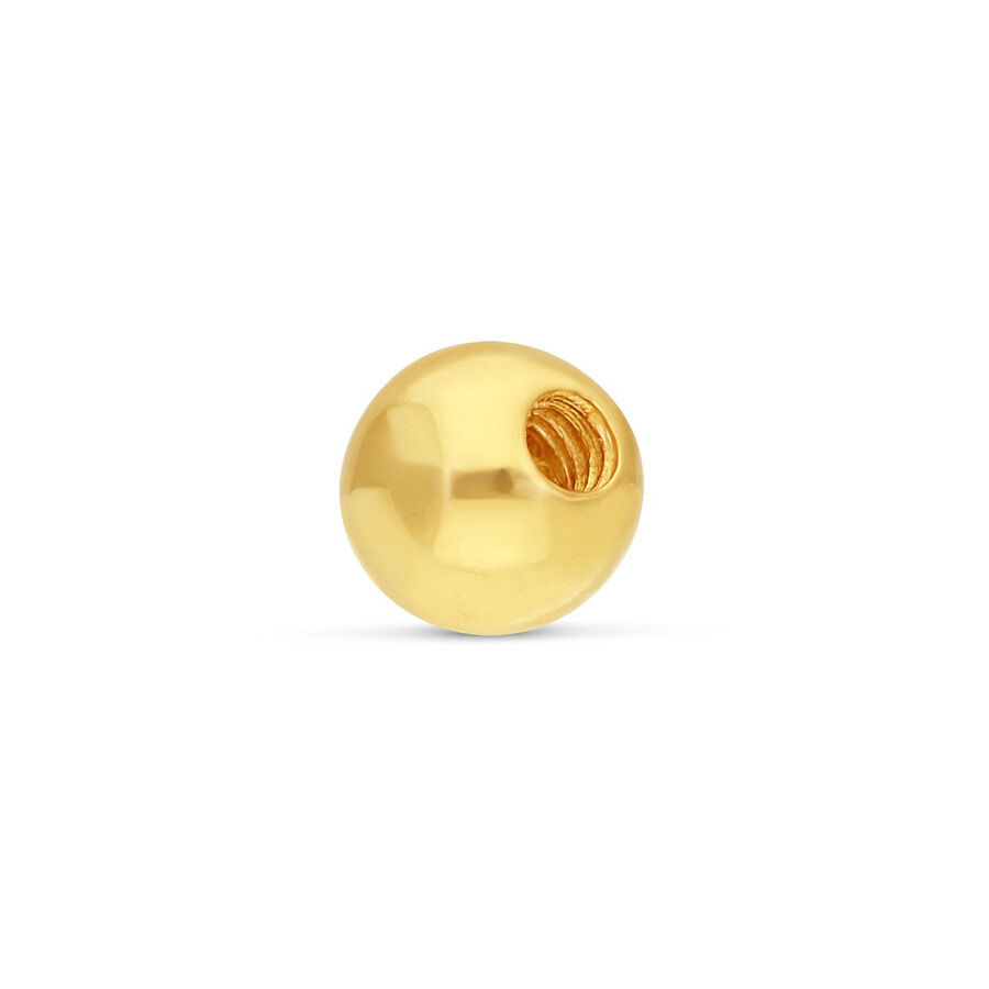 Embout en or 18k pour filetage externe Embout en or 18k avec filetage interne sur fond blanc