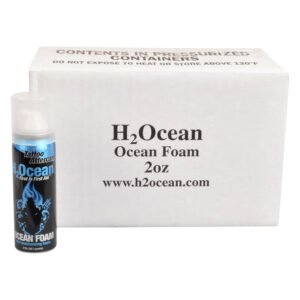 Flacon de mousse de soin H2Ocean pour tatouage 60 ml devant une boîte blanche