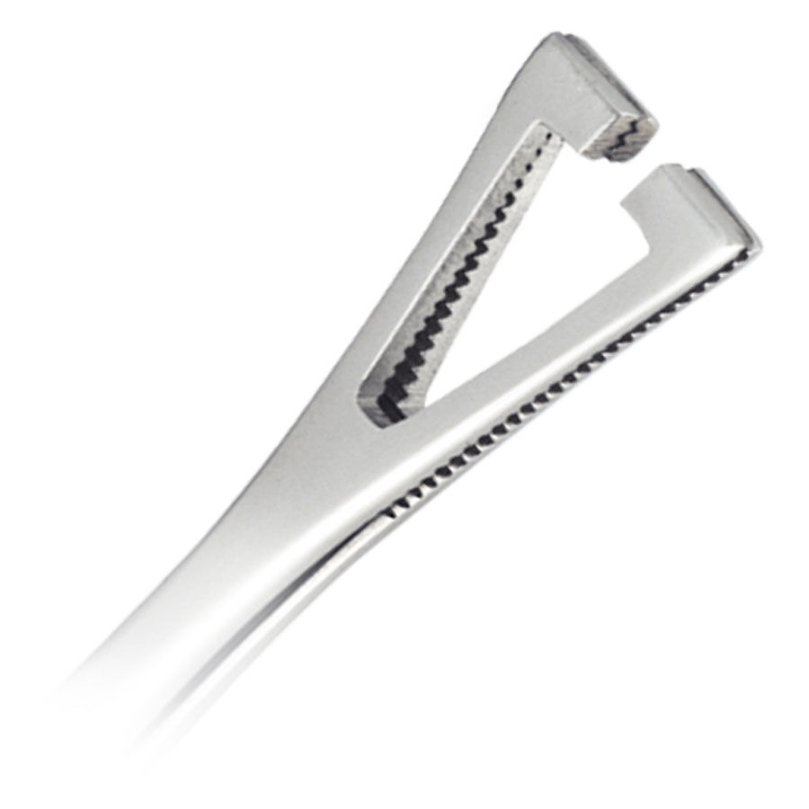 Wildcat® - Open End Duval Piercing Werkzeug Outil Open End Duval argenté avec pointe dentelée sur fond blanc