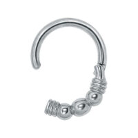 Esmeralda Clicker en argent avec boules Clicker Esmeralda en argent avec design à boules sur fond blanc