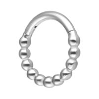 Clicker à Chaîne Boule Argenté 6,0 mm Clicker à Chaîne Boule Argenté avec un diamètre intérieur de 6,0 mm sur fond blanc