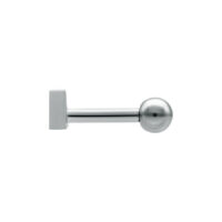 Barbell triangulaire en acier chirurgical Barbell triangle argenté avec boule et triangle en acier chirurgical