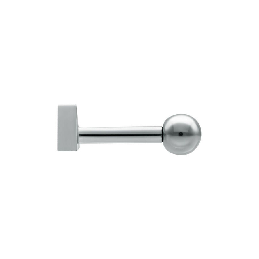 Barbell triangulaire en acier chirurgical Barbell triangle argenté avec boule et triangle en acier chirurgical