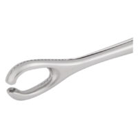 Pinzette Éponge à extrémités ouvertes en argent avec un diamètre intérieur de 6mm sur fond blanc