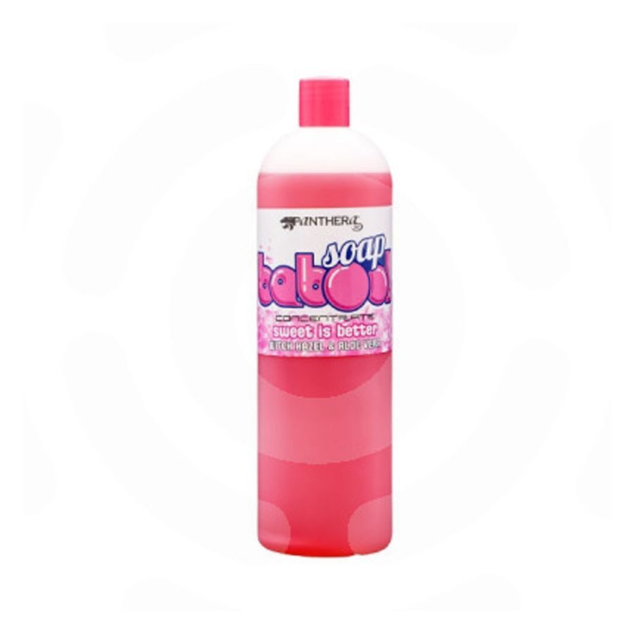 Panthera Savon Tattoo 1000ml rose Grande bouteille de savon Panthera Tattoo en rose sur fond blanc