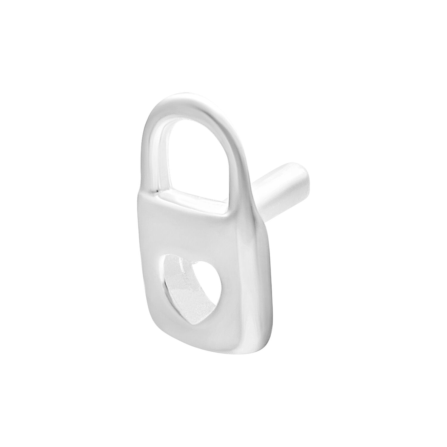 Embout Push Fit Argenté pour Bioplast Embout Push Fit argenté avec design en forme de cœur sur fond blanc