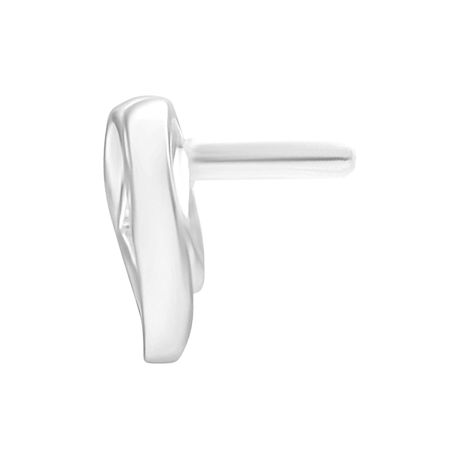 Embout Lovely Eye argenté Push Fit, 6mm Embout argenté Push Fit en forme d'œil sur fond blanc