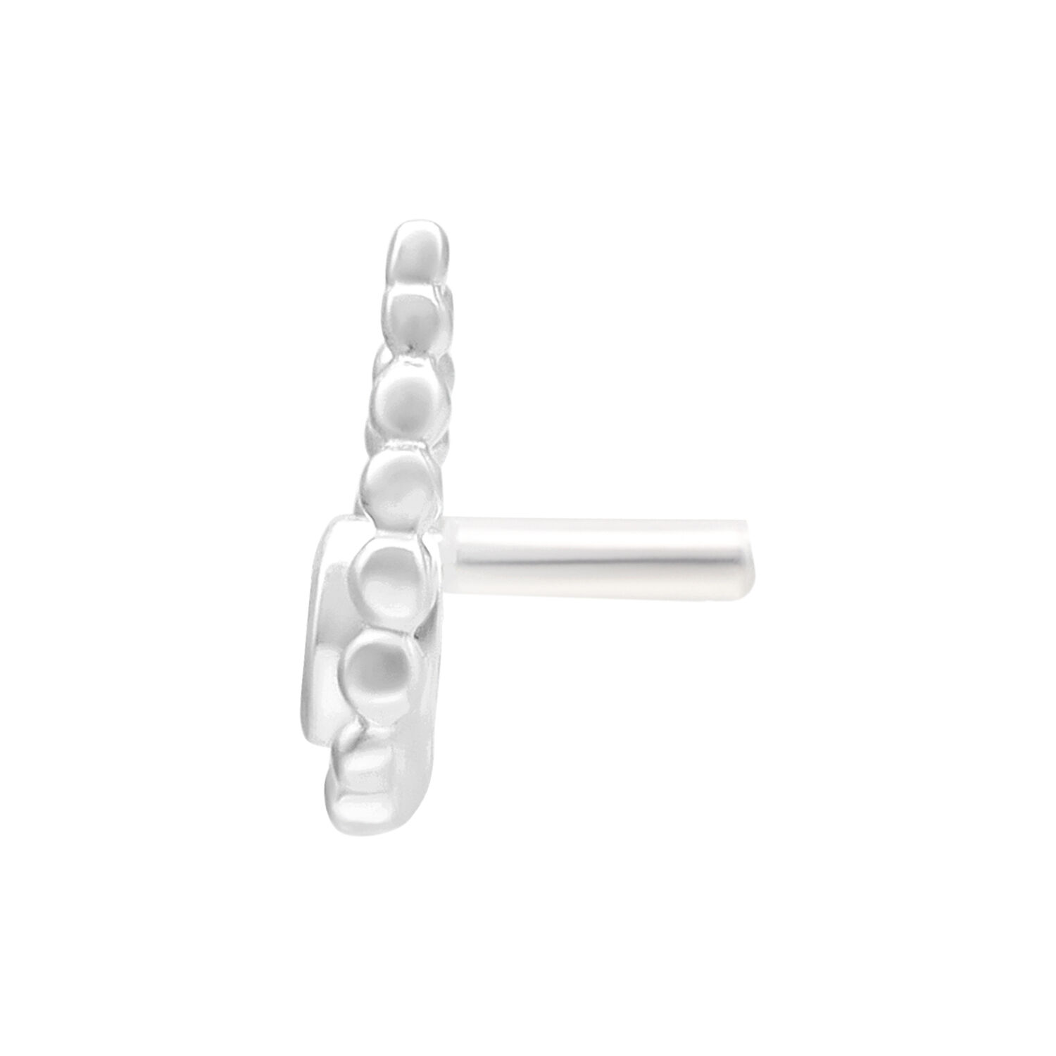 Embout Push Fit argenté pour Bioplast Embout Push Fit argenté sur fond blanc