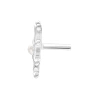 Embout Bloom Push Fit argenté 7mm Embout Bloom argenté avec filetage Push Fit sur fond blanc