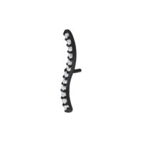 Embout Push Fit noir avec cristaux Embout en métal noir avec cristaux clairs sur fond blanc