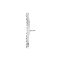 Embout Push Fit Argenté pour Bioplast Embout Push Fit argenté avec rangée de cristaux sur fond blanc