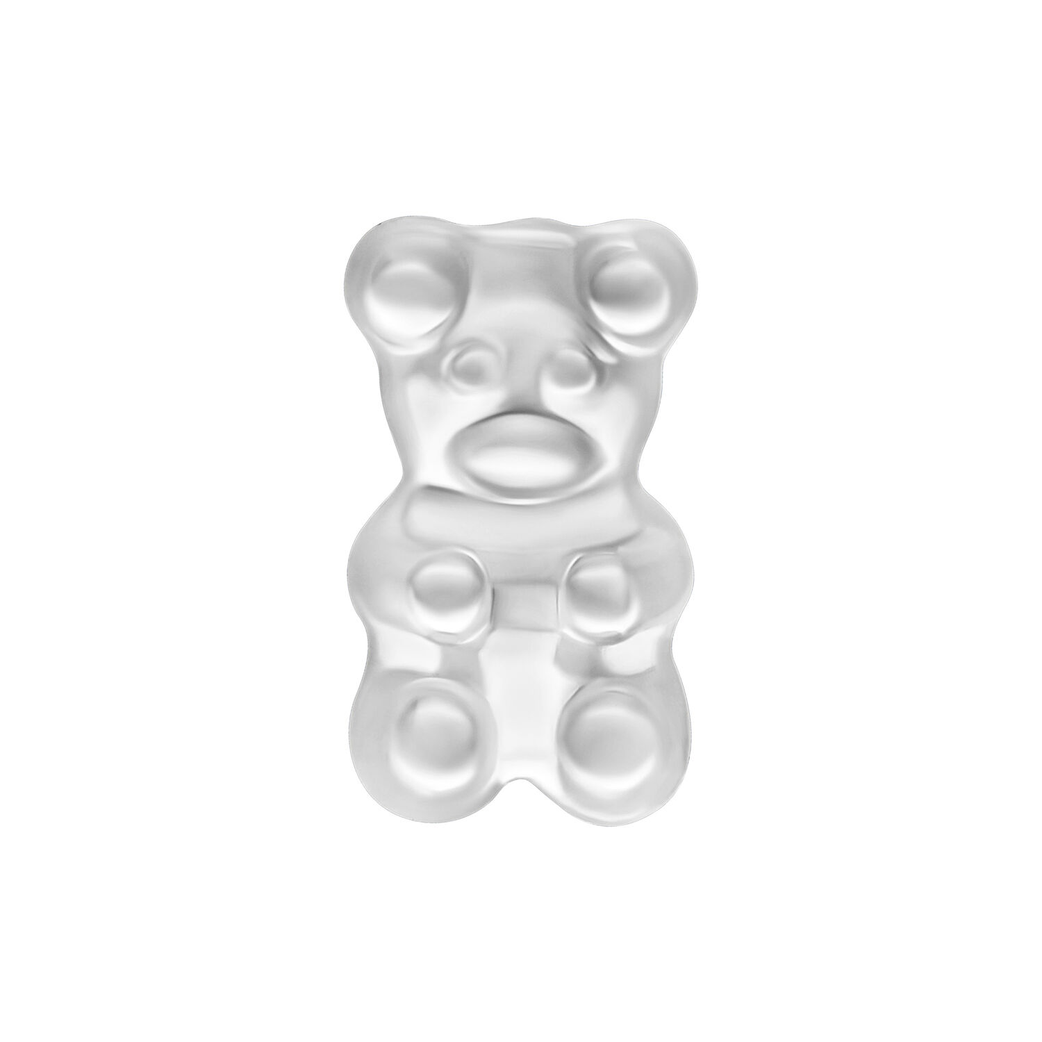 Embout Argenté Gummi Bear pour Bioplast Embout argenté Gummi Bear en forme d'ours sur fond blanc