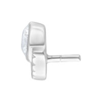 Embout Push Fit Arinna Argent 6mm Embout Push Fit Arinna argenté avec design plat sur fond blanc