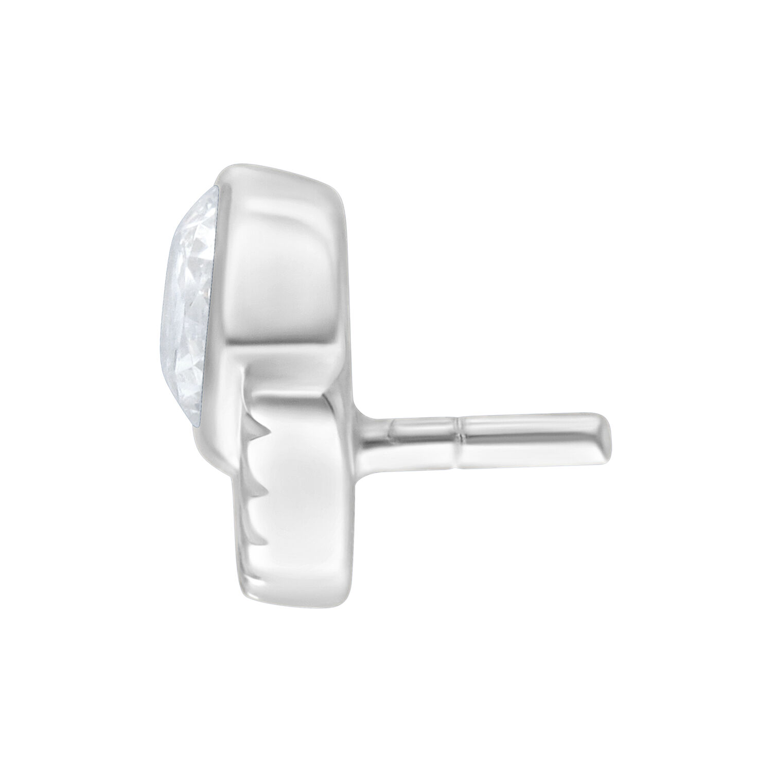 Embout Push Fit Arinna Argent 6mm Embout Push Fit Arinna argenté avec design plat sur fond blanc