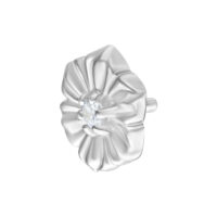 Embout Hibiscus Argenté pour Push Fit Embout Hibiscus Argenté pour Push Fit, forme de fleur