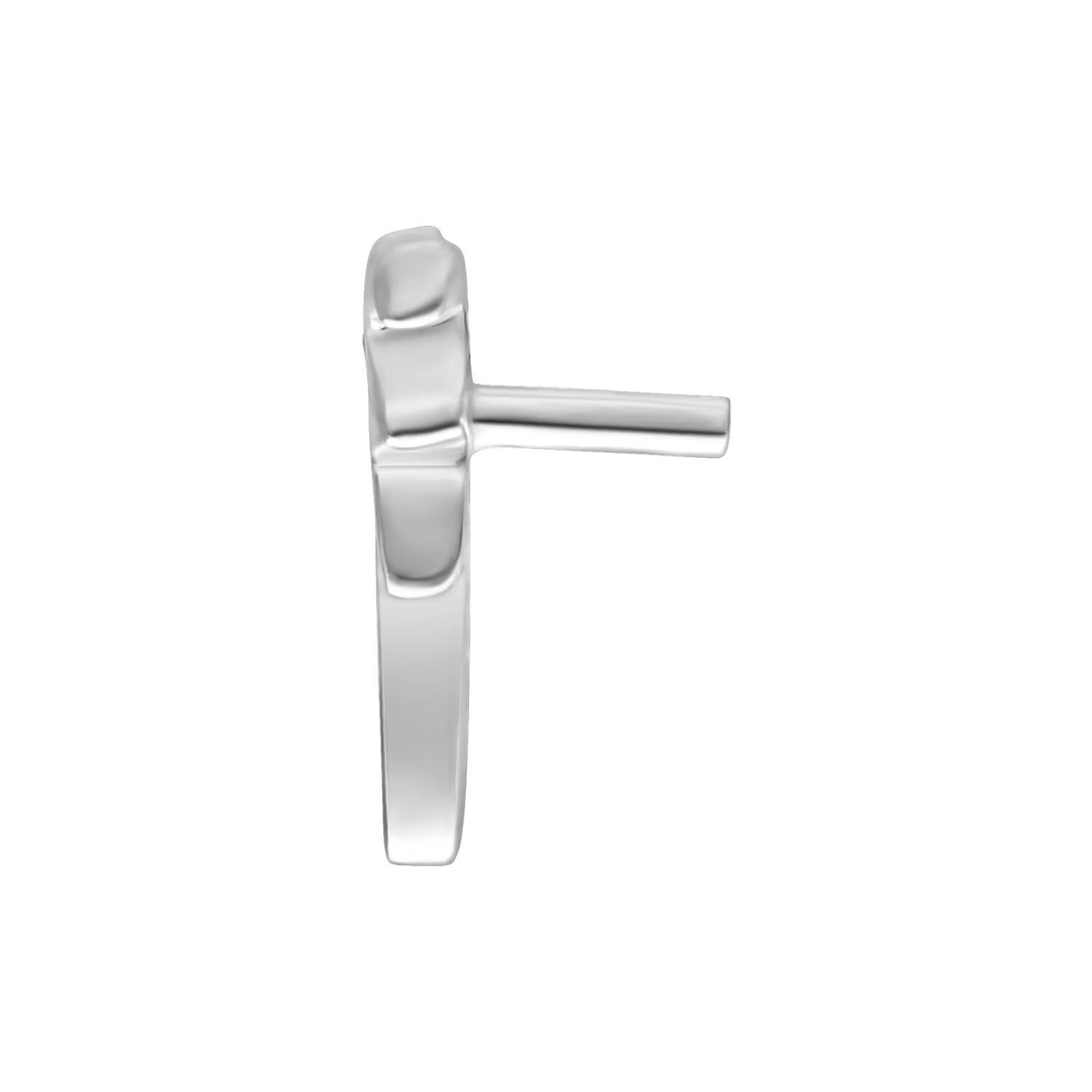 Embout Palm Push Fit argenté pour Bioplast Embout métallique argenté pour Push Fit sur fond blanc
