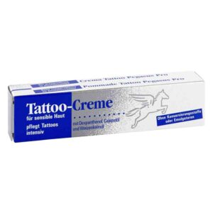 Crème Tattoo Pegasus 25ml dans une boîte bleue avec logo Pegasus blanc