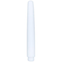 Écarteur PTFE pour filetage interne, 90mm Écarteur PTFE blanc pour piercings d'oreille sur fond blanc