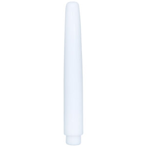 Écarteur PTFE blanc pour piercings d'oreille sur fond blanc