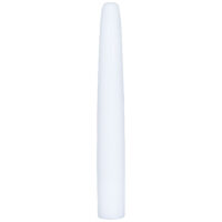 Écarteur PTFE blanc pour piercings Écarteur PTFE blanc sur fond blanc, 90 mm de longueur