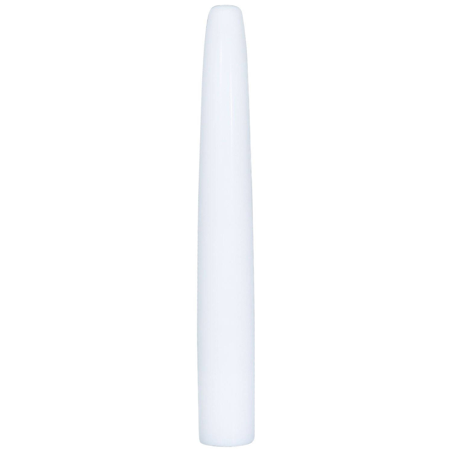 Écarteur PTFE blanc pour piercings Écarteur PTFE blanc sur fond blanc, 90 mm de longueur