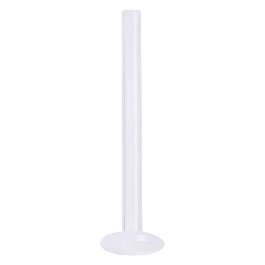 PTFE Labret tige 18mm unisexe Tige Labret PTFE transparente de Wildcat sur fond blanc